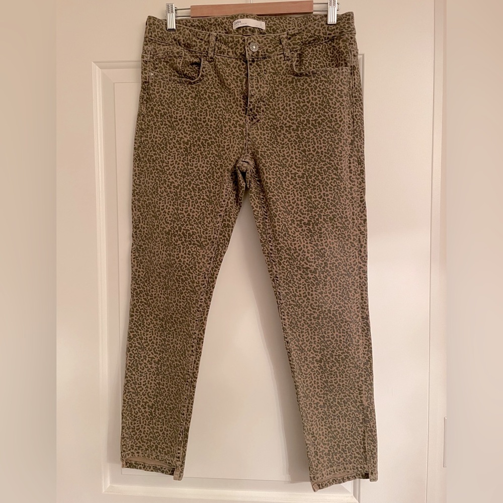 Zara Jacquard Animal Print Denim